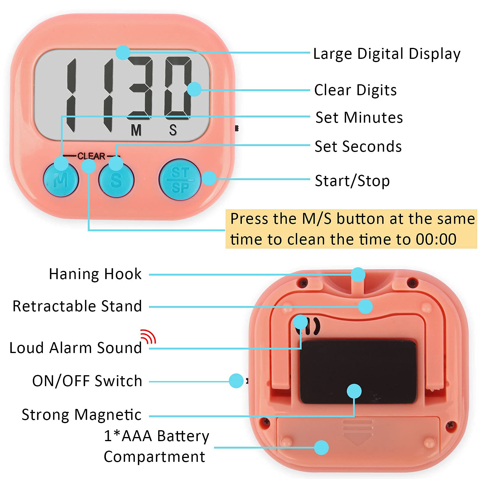 4pack Cute Classroom Timers