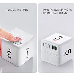 Cube Timer, Gravity Sensor Flip Timer Kitchen Timer Child Timer Exercise Timer 15 20 30 60 Minutes Workout Timer and Game Timer for Time Management