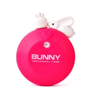 golandstar cute cartoon bunny timers 60 minutes mechanical kitchen cooking timer clock loud alarm counters mini size manual timer (rose)