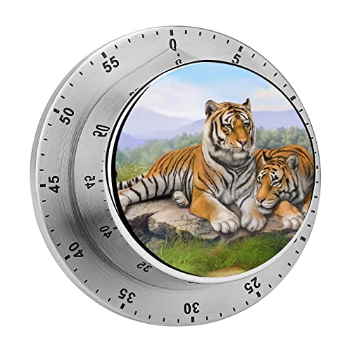 Kitchen Timer Tiger Magnetic Countdown Clock for Cooking Teaching Studying