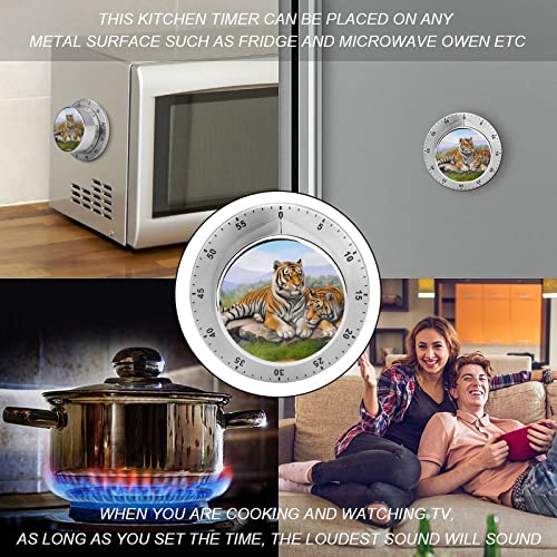 Kitchen Timer Tiger Magnetic Countdown Clock for Cooking Teaching Studying