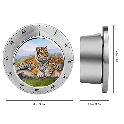 Kitchen Timer Tiger Magnetic Countdown Clock for Cooking Teaching Studying