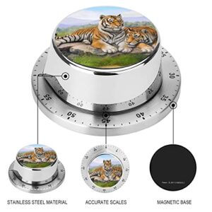Kitchen Timer Tiger Magnetic Countdown Clock for Cooking Teaching Studying