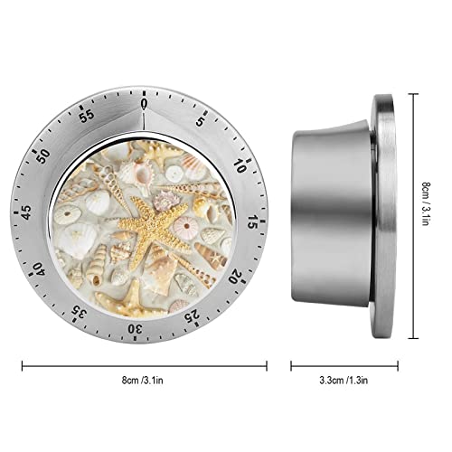 Kitchen Timer Seashells Magnetic Countdown Clock for Cooking Teaching Studying