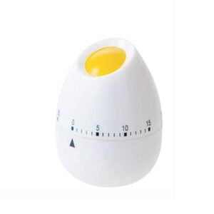 sagasave mini kitchen timer egg shape mechanical rotating cooking timer 60 minutes for cooking learning white