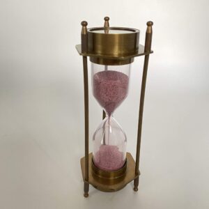 AnNafi® Brass Sand Timer 5" Decorative Hourglass with Antique Maritime Brass Compass