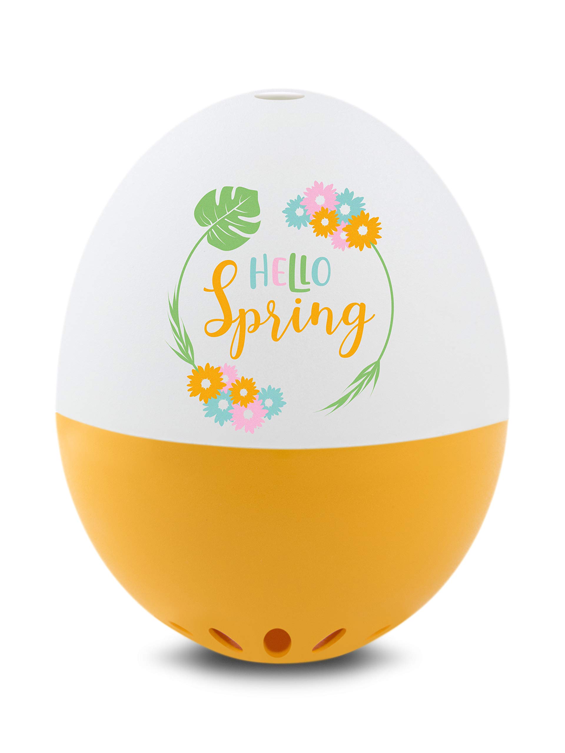 Brainstream BeepEgg Cook Perfect Soft, Medium, or Hard Boiled Favorite Tunes Singing and Floating Egg Timer, Spring Orange