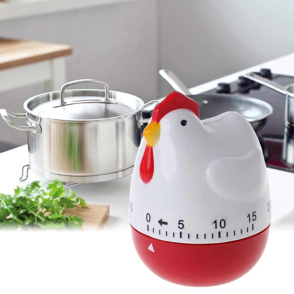 Yangfr Cute Hen Shape Kitchen Cooking Timer Mechanical Countdown Clock Alarm Reminder Tool Cooking Mechanical Timer Temporizador