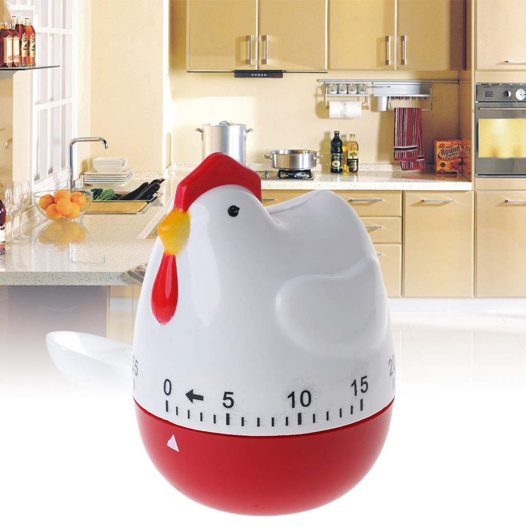 Yangfr Cute Hen Shape Kitchen Cooking Timer Mechanical Countdown Clock Alarm Reminder Tool Cooking Mechanical Timer Temporizador