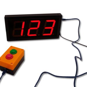 EU 4 Inch Char High 3 Digits LED Clock (Red+Buttons)