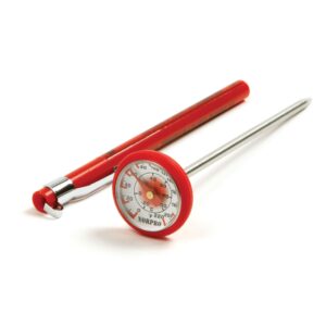 norpro 5970 soft grip silicone instant read thermometer, 1 ea, red