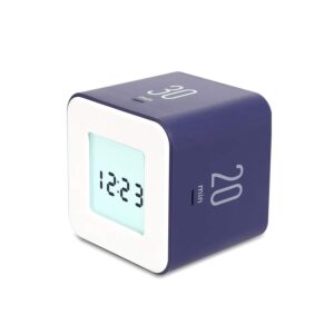 mooas Multi Cube Timer Violet(5,10,20,30 Minutes) & Mint (1,3,5,10 Minutes) Bundle,Clock & Alarm, Time Management, Time for Studying, Cooking and Workout, Kids Timer