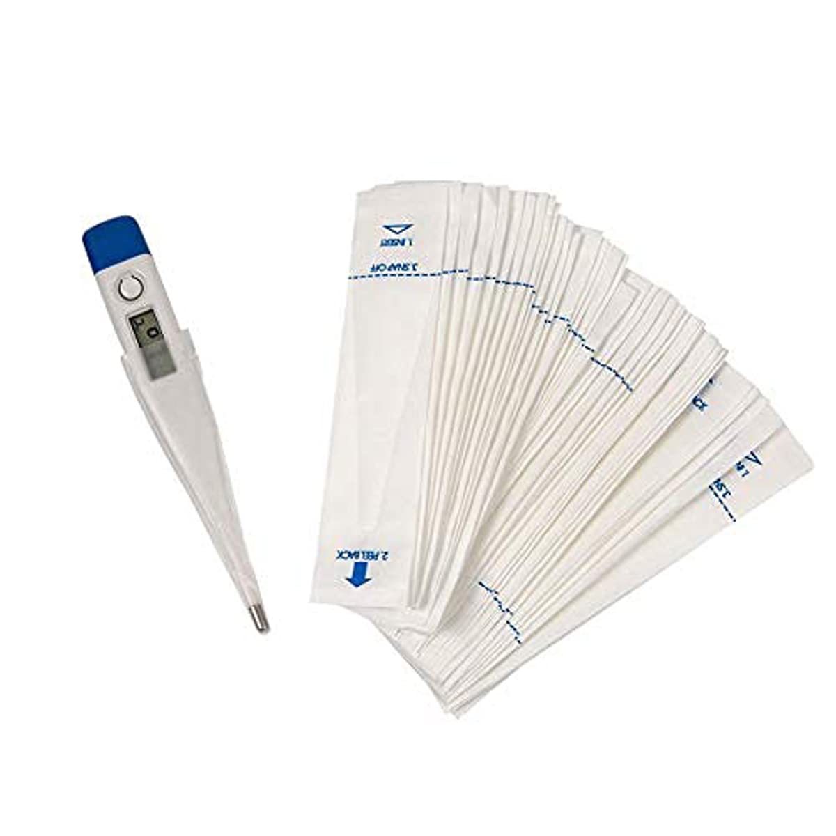 100 PCS Disposable Digital Thermometer Probe Covers Universal Electronic Thermometer Protective Sleeves (As shown, 11 3cm)