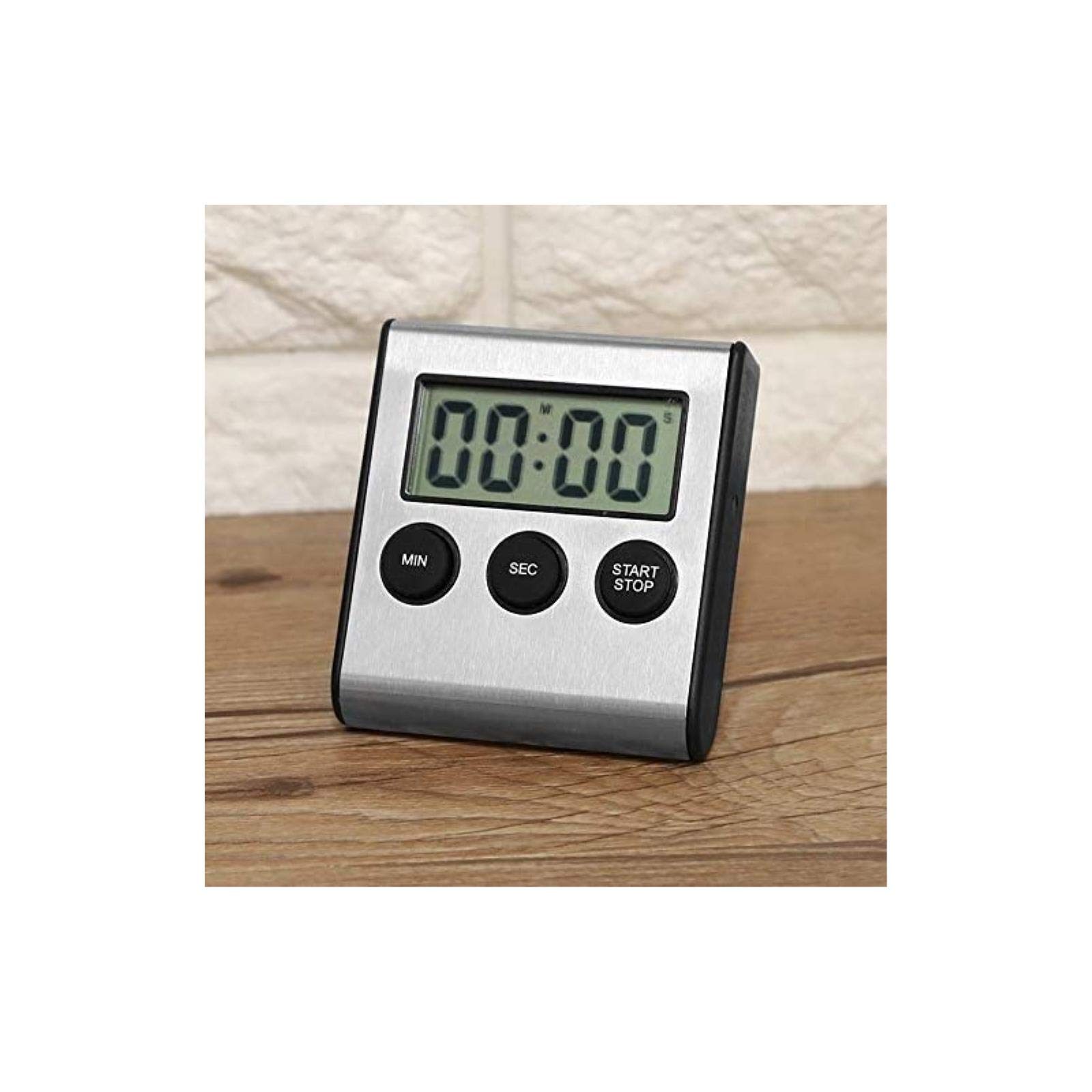 Digital Kitchen Timer Desktop Wall Mounted Timer Alarm Clock with Alarm Big Digit with Alarm, Big Digit, Back Stand