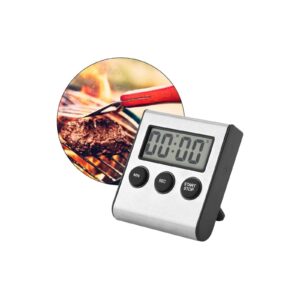 Digital Kitchen Timer Desktop Wall Mounted Timer Alarm Clock with Alarm Big Digit with Alarm, Big Digit, Back Stand