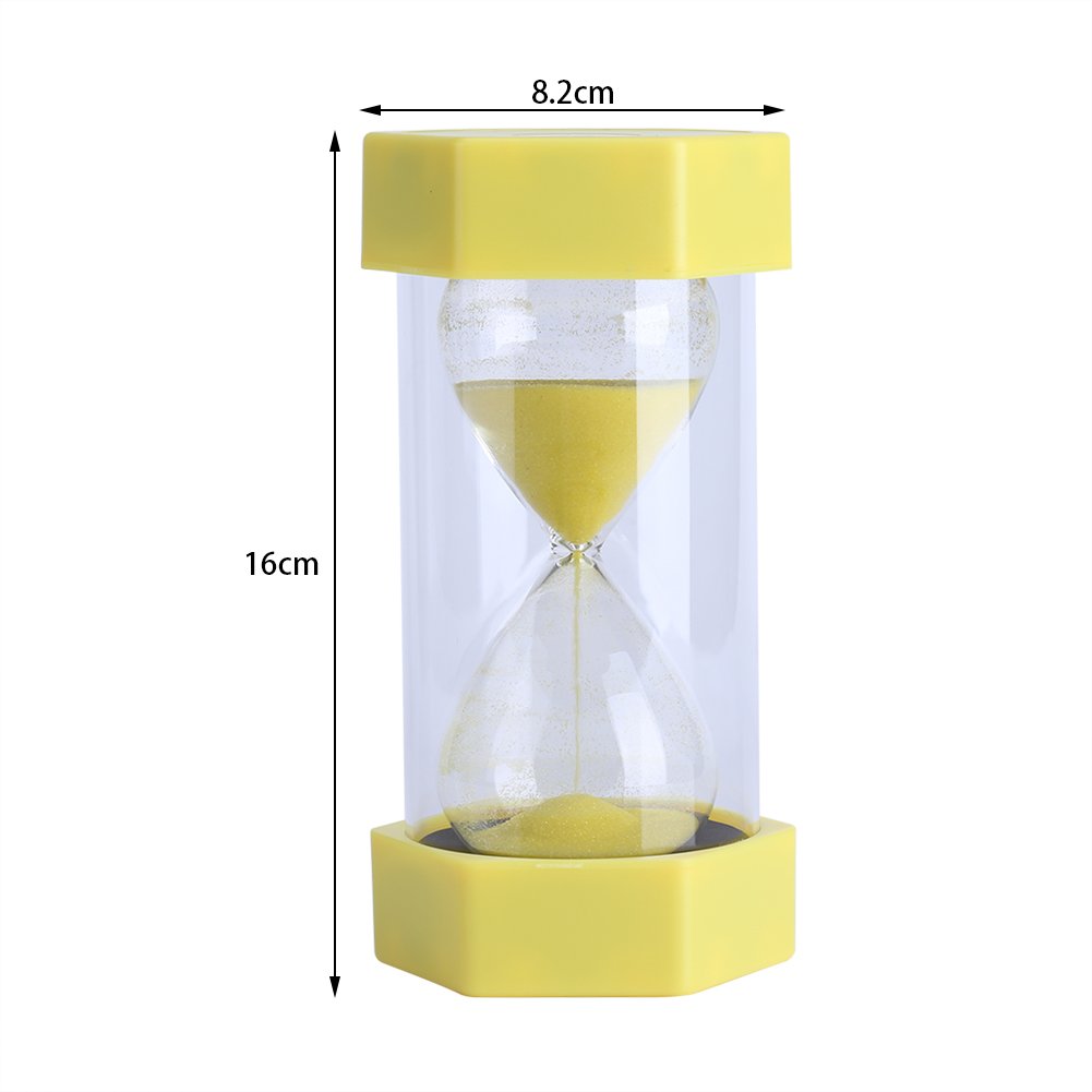 Sand Timer, 3/10/20/30/60 Minutes Hourglass Sand Clock Plastic Blue Sand Watch for Kids Games Classroom Home Office Kitchen Use(10 mins, Green)