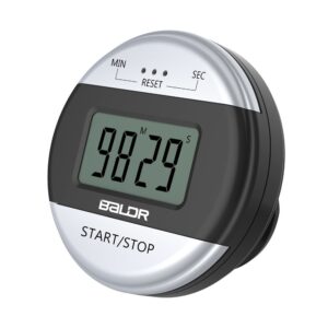 baldr digital timer, kitchen timer with magnetic back, easy setting by seconds, count down timer for exercise