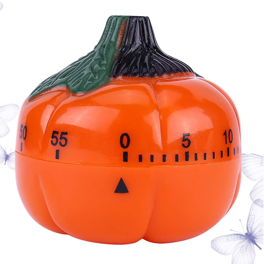 DOITOOL Kitchen Timer Creative Mechanical Timer Cute Pumpkin Timer Cooking Time Manager Baking Reminder Cooking Countdown Timer (Orange)