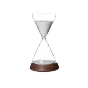 zaixo hourglass, 30-minute timer hourglass, holiday decorations, glass hourglass, wooden base, can be used for desks, study decorations (color : walnut base)