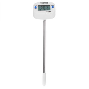 2pcs food cooking thermometer ta288 long probe digital meat temperature measuring device for kitchen bbq and grill, -50-300℃