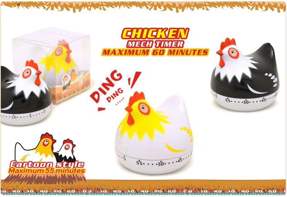 MAGT Chicken Timer, Cute Cartoon Kitchen Timer 2.55 * 2.55 Inch Cooking Timer Reminder Countdown Timer for Cooking Baking Sport Game