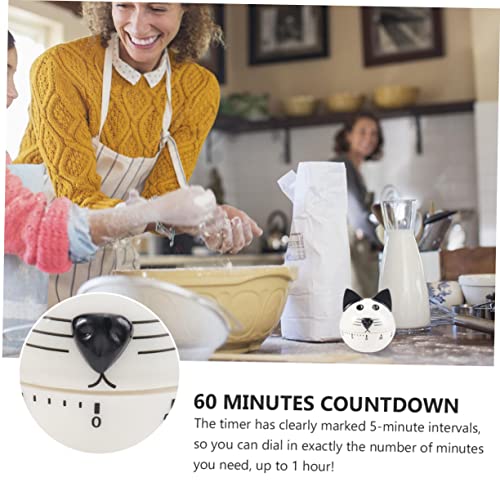 2 Pcs Kitchen Timer Egg Boiler Timer Hour Glass Timer for Mechanical Timer Wind up Kitchen Timer Visual Timer 60 Minute Countdown Timer with Alarm Digital Kitchen Timer White