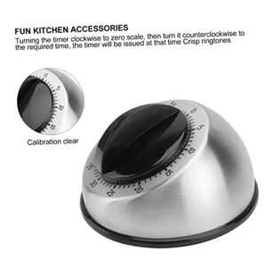 Yardwe 3 pcs Kitchen Timer Steaming Timer Chef Timer Rotating Minute Timer Food Cooking Timer Stainless Steel Baking Timer Boiled Egg Timer Household Child Decorate Metal Inside