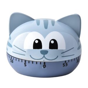 yufankits kitchen timer, cartoon animal timer mechanical 60 minute abs portable, countup clock for cooking study sport class cat