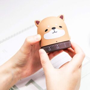 Cartoon Animal Time Manager Mechanical Timers 60 Minutes Machinery Kitchen Gadget Cooking Timer Clock Alarm Counters Manual Timer for Study (Cat)