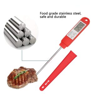 Probe Type Digital Instant Read Meat Thermometer, Waterproof Kitchen Food Cooking Thermometer with Backlight LCD, for BBQ Smoker Kitchen Grill Turkey Candy Milk Water