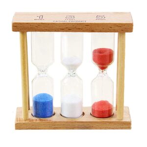 stocking stuffer iphyhe 1/3/5 minute tea egg timer hourglass with wooden frame