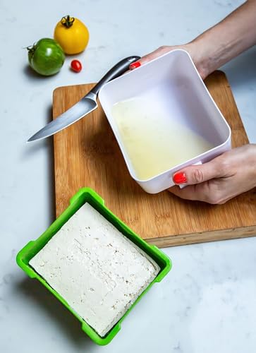 Tofuture Tofu Press - The Orginal and Best Tofu Press. Easily And Quickly Remove Water from Tofu to Improve the Flavor and give Perfect Texture Everytime, 6x5x3 inches