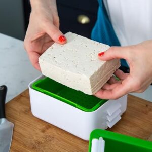 Tofuture Tofu Press - The Orginal and Best Tofu Press. Easily And Quickly Remove Water from Tofu to Improve the Flavor and give Perfect Texture Everytime, 6x5x3 inches