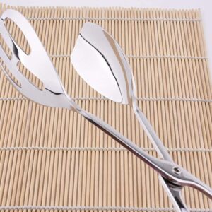 KEBE 2-PACK Serving Tongs for Buffet Party Catering .Thickening Food Serving Tongs Salad / Cake / Bread Tongs Kitchen Tongs, Stainless Steel