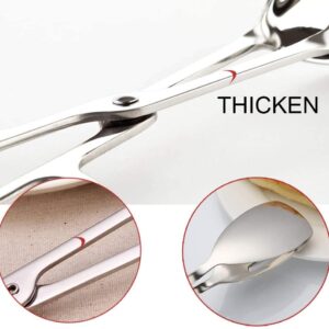 KEBE 2-PACK Serving Tongs for Buffet Party Catering .Thickening Food Serving Tongs Salad / Cake / Bread Tongs Kitchen Tongs, Stainless Steel