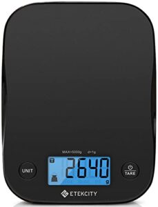 etekcity food kitchen scale, digital mechanical weighing scale, grams and oz for weight loss,cooking, and baking, black
