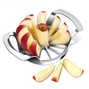liigemi apple slicer,12-blade extra large apple corer,easy to use, time-saving, heavy duty stainless steel apple cutter and divider