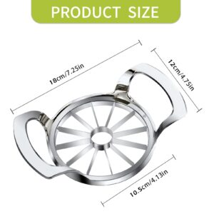 LIIGEMI Apple Slicer,12-Blade Extra Large Apple Corer,Easy to Use, Time-Saving, Heavy Duty Stainless Steel Apple Cutter and Divider