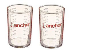 anchor hocking graduated measuring glass, set of 2, clear