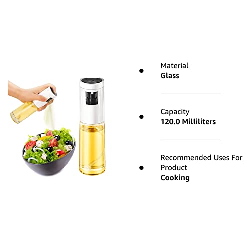 NA Oil Sprayer for Cooking, Food-grade Olive Oil Sprayer Mister Dispenser Bottle , 120ml Portable Oil Spritzer, Premium Kitchen Gadgets Widely used for Air Fryer, BBQ, Grilling