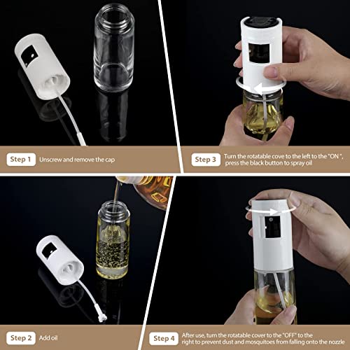 NA Oil Sprayer for Cooking, Food-grade Olive Oil Sprayer Mister Dispenser Bottle , 120ml Portable Oil Spritzer, Premium Kitchen Gadgets Widely used for Air Fryer, BBQ, Grilling