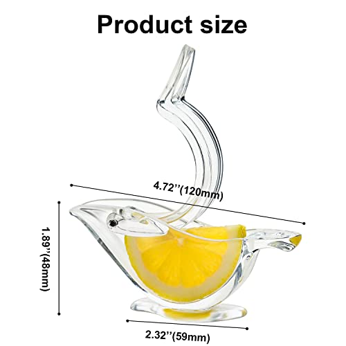 2 Pack Bird Lemon Squeezer, Lemon Juicer Acrylic Manual Juice Lime Squeezer Bird Shape Lemon Slice Wedge Squeezer (2)