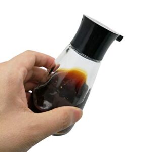 Excelity Cruet Dispenser Set for Olive Oil Vinegar Soy Sauce with Elegant Glass Bottle Kitchen Cooking Barbecue Tool