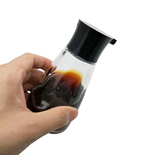 Excelity Cruet Dispenser Set for Olive Oil Vinegar Soy Sauce with Elegant Glass Bottle Kitchen Cooking Barbecue Tool