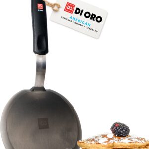 Silicone Turner Pancake Spatula - Nonstick Cookware Safe 600°F Heat-Resistant Flexible & Thin Cooking Flipper for Eggs - Reinforced Stainless Steel Core - BPA Free & Dishwasher Safe by DI ORO