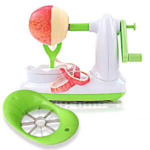 apple peeler, pear peeler with 8 wedges apple slicer and corer, stainless steel blades apple cutter