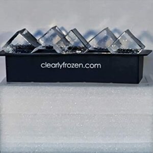 ClearlyFrozen High Capacity (10 x 2 Inch) Home Clear Ice Cube Tray/Ice Cube Maker