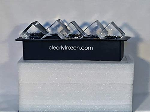 ClearlyFrozen High Capacity (10 x 2 Inch) Home Clear Ice Cube Tray/Ice Cube Maker