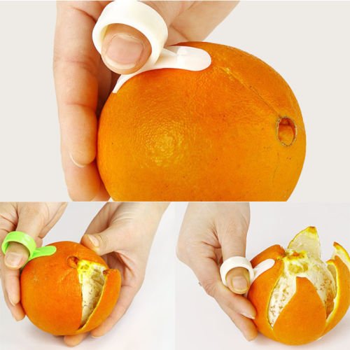 Orange Peeler Set Cosmer Orange Peeler Easy Open Citrus Lemon Citrus Peel Cutter Vegetable Slicer Fruit Tools Kitchen Gadgets (15 Pack Colorful)