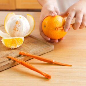 Orange Peeler Set Cosmer Orange Peeler Easy Open Citrus Lemon Citrus Peel Cutter Vegetable Slicer Fruit Tools Kitchen Gadgets (15 Pack Colorful)